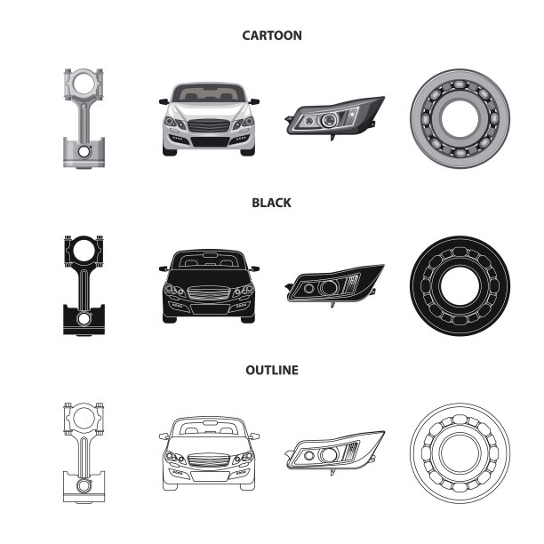 自动和零件图标集图片下载