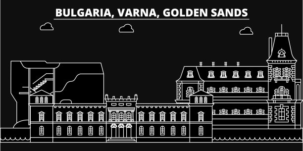瓦尔纳金色的沙滩轮廓保加利亚图片下载
