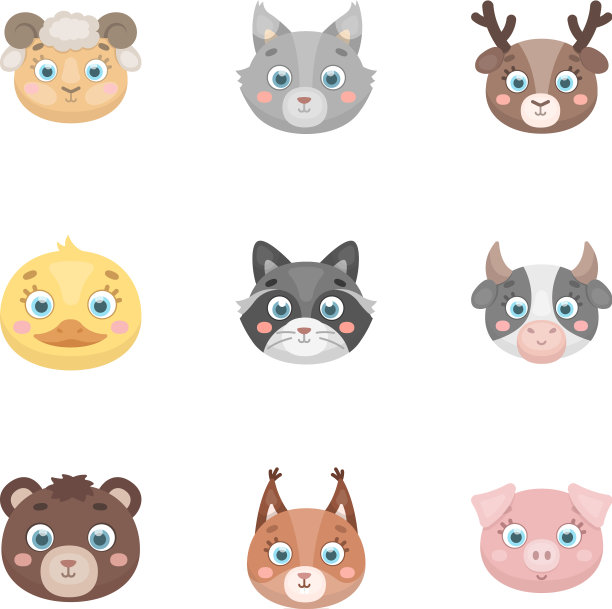 一套关于野生和家养动物的图片图片下载