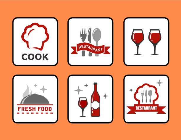 概念餐厅图标集图片下载