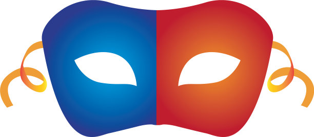 孤立的狂欢节面具图片下载