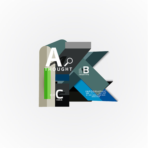 abstract geometric option infographic banners a b图片下载