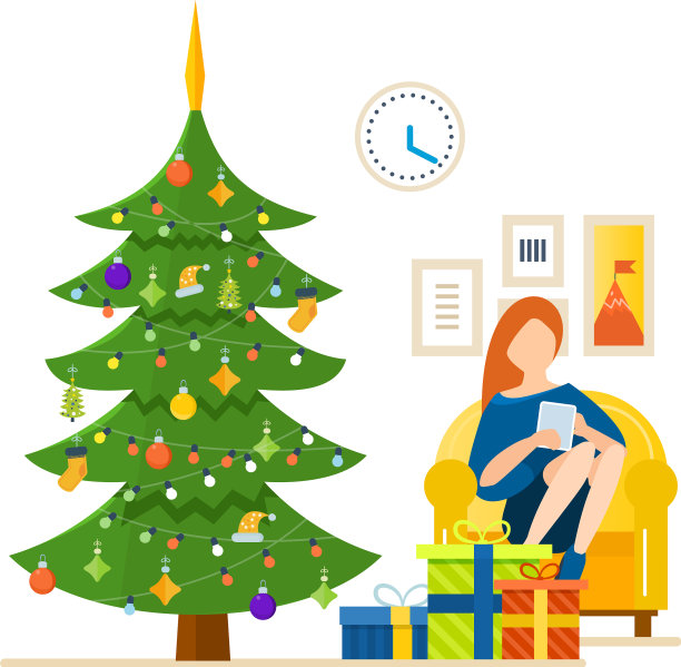 气氛轻松的新年家具图片下载