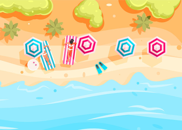 人们游泳和日光浴图片下载