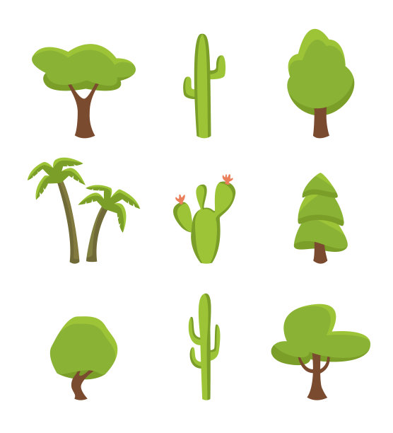 绿色植物孤立在白色背景上图片下载