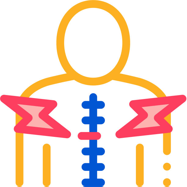 脊椎疼痛图标轮廓图片下载