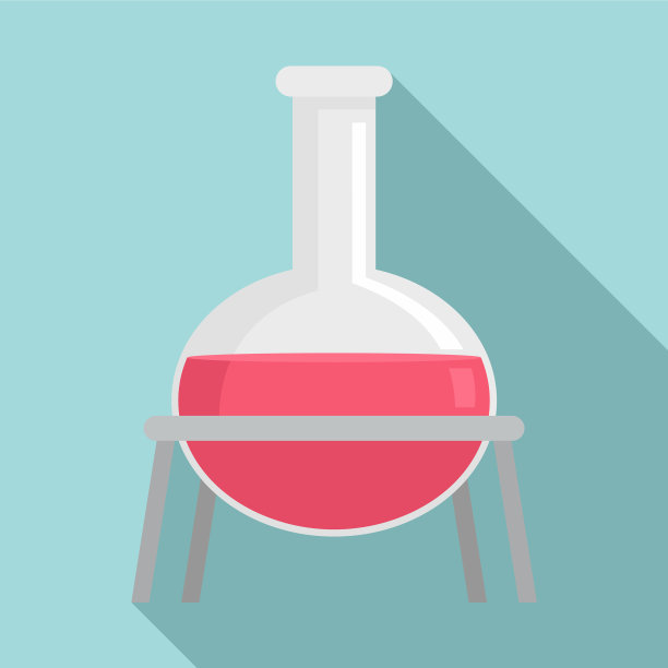 烧瓶上的金属支架图标扁平风格图片下载