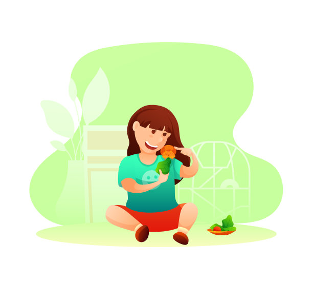 小女孩喂蜗牛图片下载