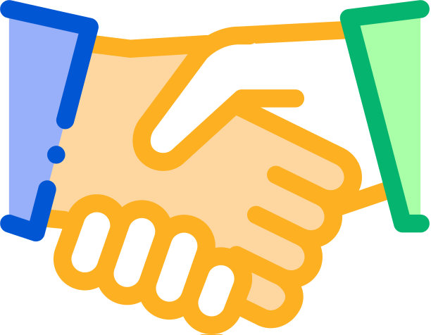 握手图标大纲图片下载