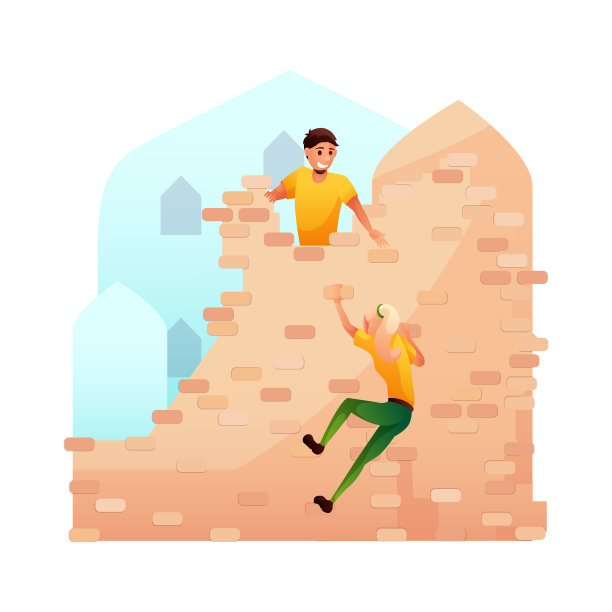 游客在古城墙平坦图片下载