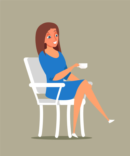 女人在咖啡休息时平淡的性格图片下载