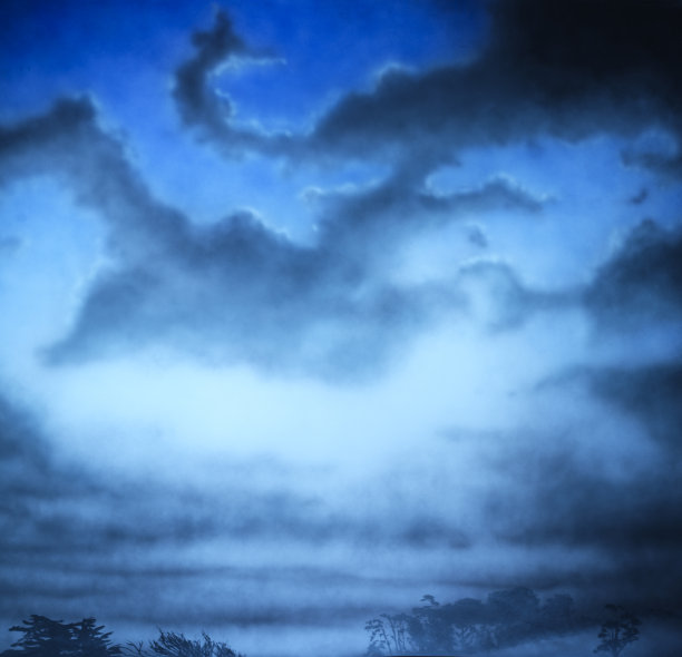 蓝色天空绘制的背景图片下载