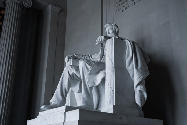 华盛顿特区的林肯纪念堂图片下载