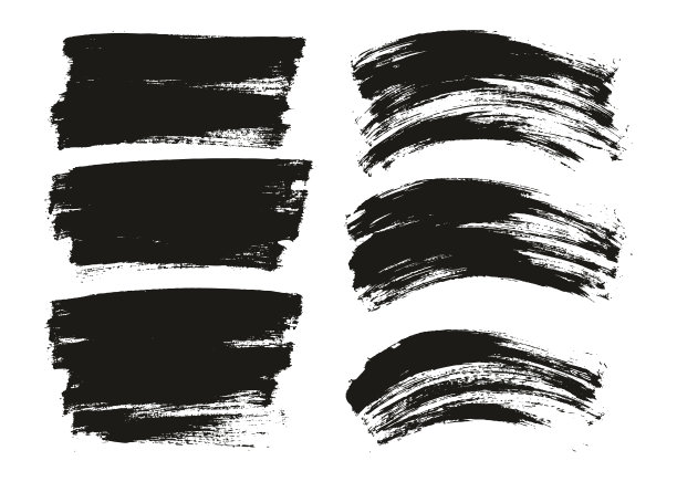 平漆刷细长和弯曲的背景混合高细节抽象矢量背景混合集图片下载