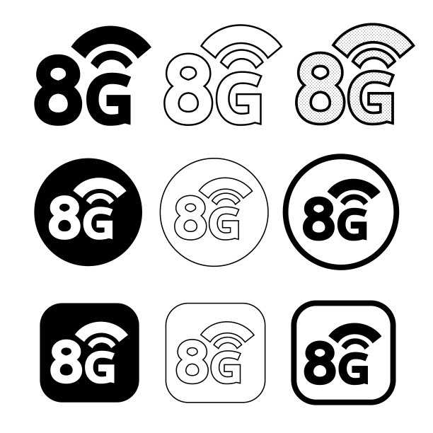 简约无线Wifi图标标志设计图片下载