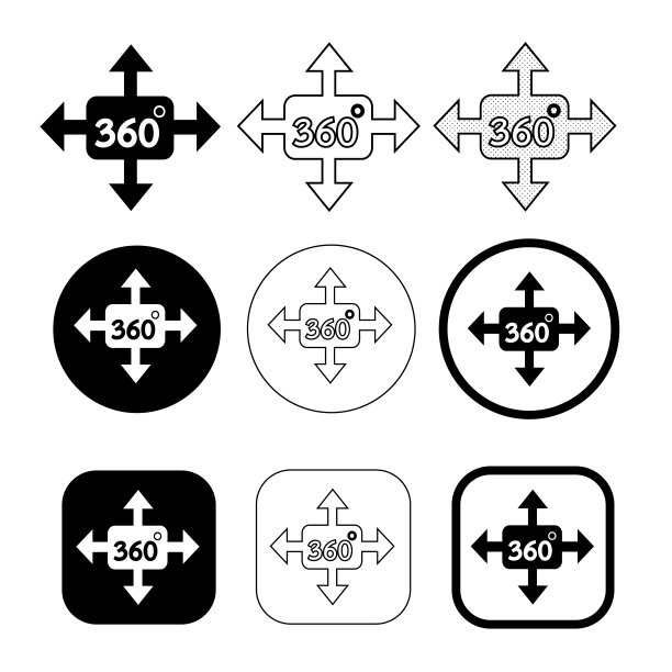 简约360度图标设计图片下载