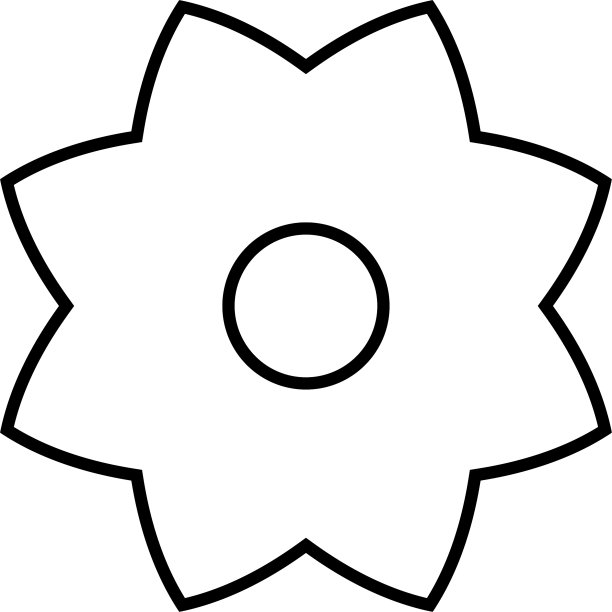 花。花,孤立。花向量图标在线性设计。矢量图图片下载