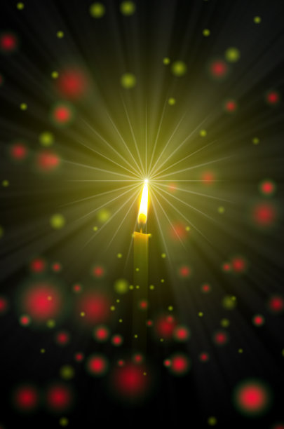 烛光Bokeh背景闪闪发光的烛光火焰在黑暗中闪耀的背景蜡烛融化在晚上蜡烛燃烧在黑暗烛光Bokeh图片下载