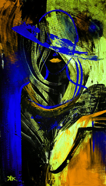 画的是一个戴帽子的女人图片下载