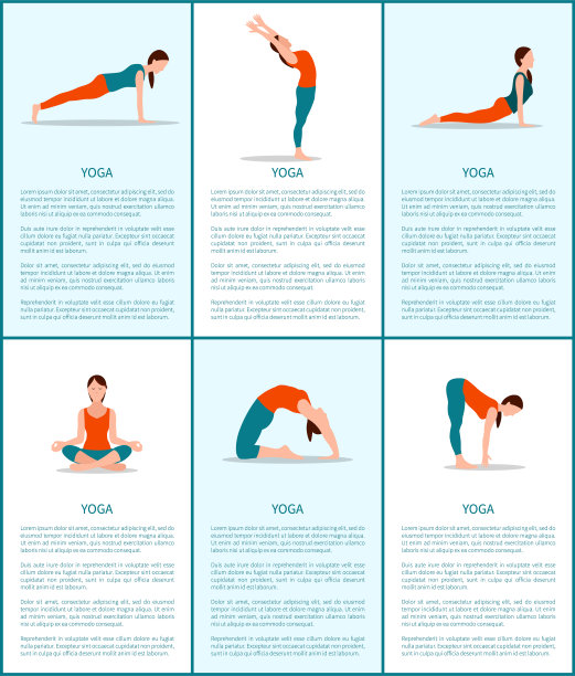 瑜伽姿势收集，灵活的女人，色卡图片下载