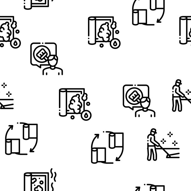 地毯清洗清洗无缝模式向量图片下载