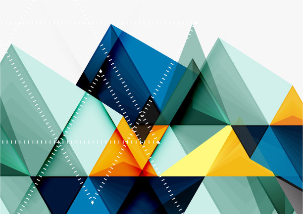 三角形低聚a4尺寸几何图片下载