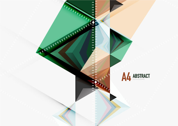 三角形低聚a4尺寸几何图片下载