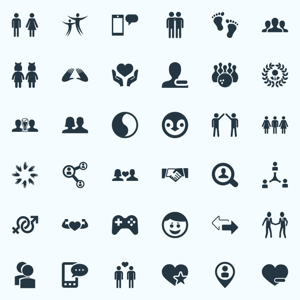 一组简单的图标图片下载