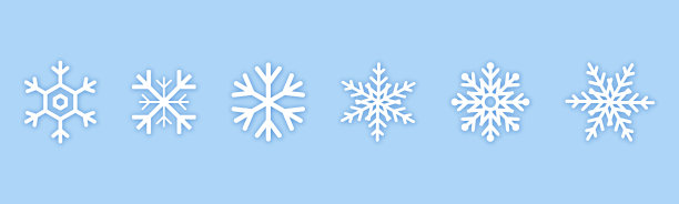 白色雪花图标合集图片下载