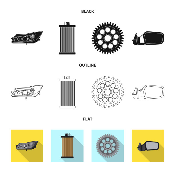 汽车和零件标志集图片下载