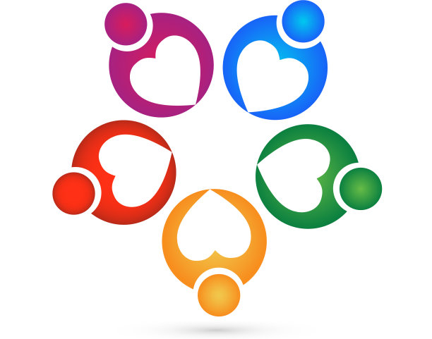 多彩的心，关爱家人图片下载