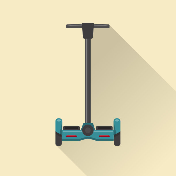线条艺术风格自平衡滑板车图标图片下载