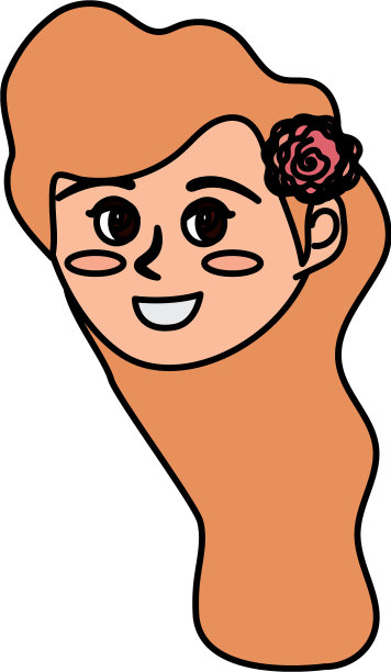 阿凡达快乐女人的脸配发型设计图片下载