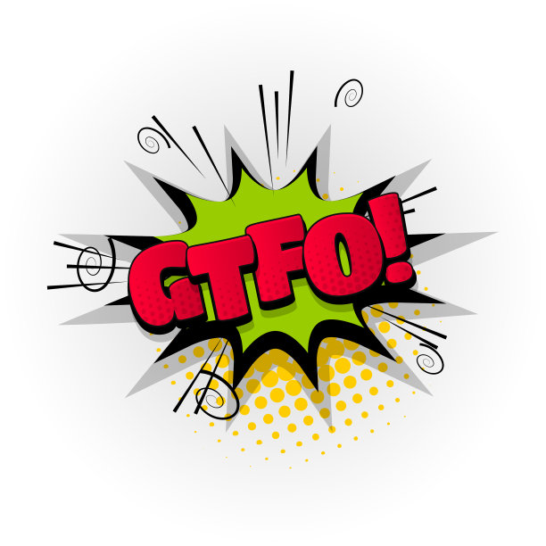 Gtfo侵略性的siund漫画文本流行艺术图片下载