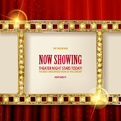 闪亮的复古光横幅图片下载