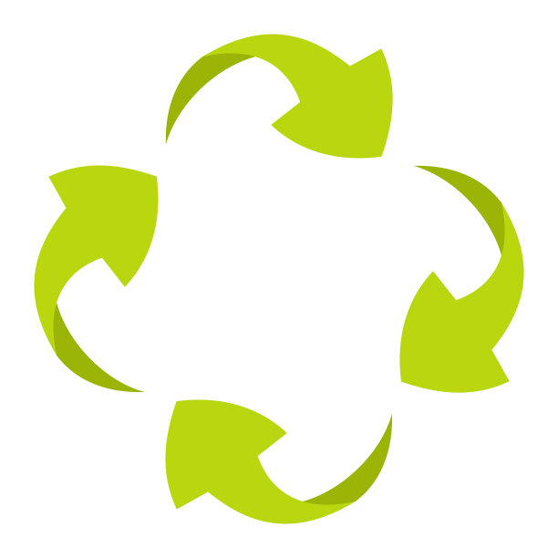 生态平绿循环生态标志孤立上图片下载