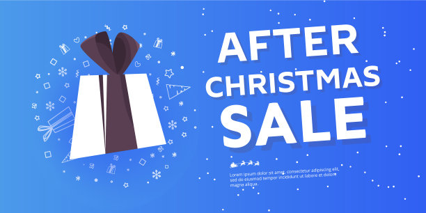 圣诞节后的促销标语图片下载