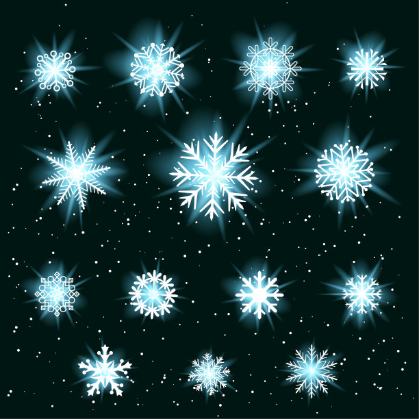 发光雪花图案合集图片下载