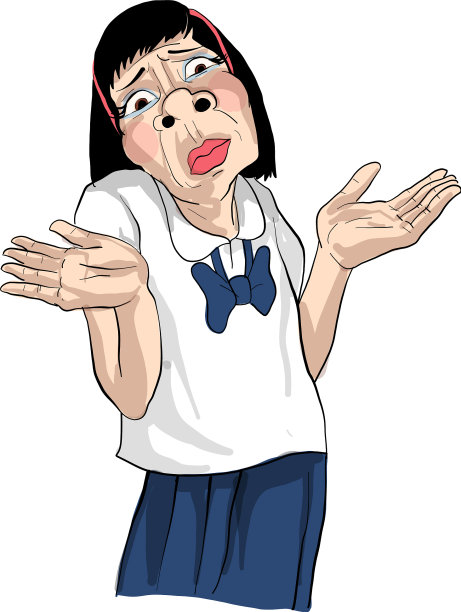 女人扮演卡通线贴纸图片下载