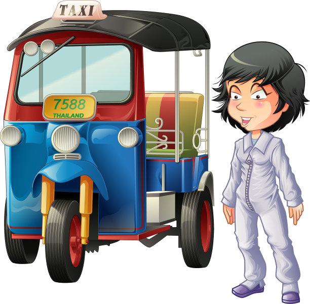 泰国司机和嘟嘟车图片下载