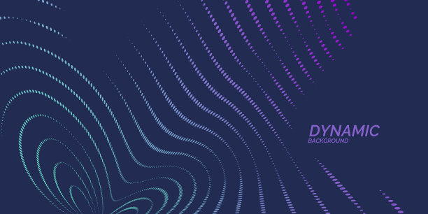 明亮抽象的背景与动态的波浪图片下载