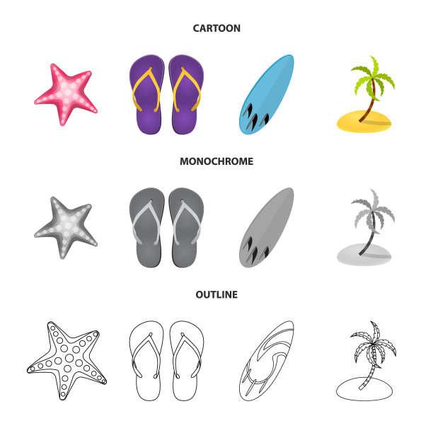 设备和游泳图标的孤立对象图片下载