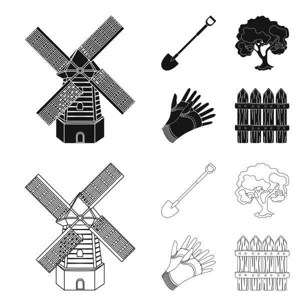 一把有把手的铲子放在花园里的一棵树上图片下载