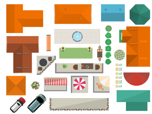 顶视图景观设计集图片下载