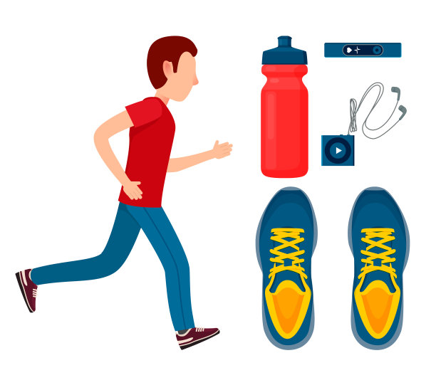 润人和运动器材彩色海报图片下载