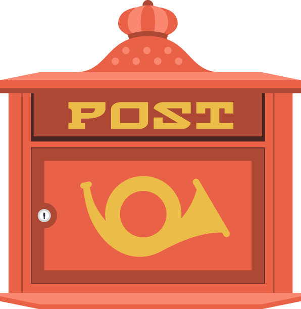 复古的红色邮箱或邮箱图标图片下载