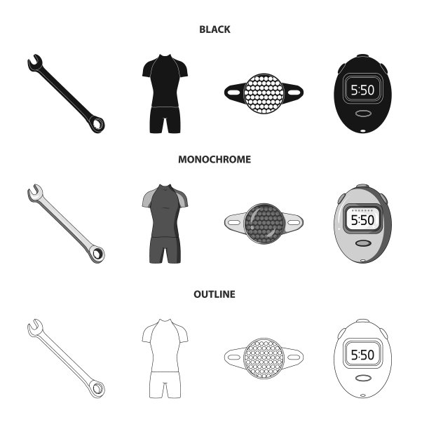 一个扳手，一个自行车手的骨头，一个反射器，一个计时器图片下载