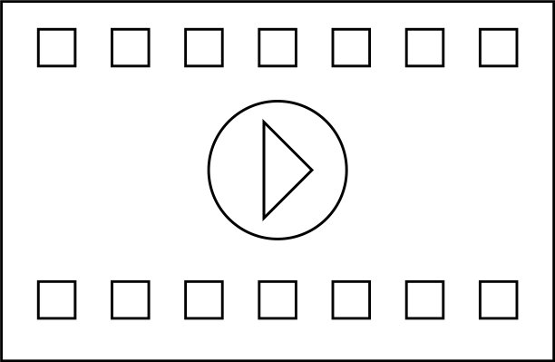 一个黑色图标的电影画面图片下载