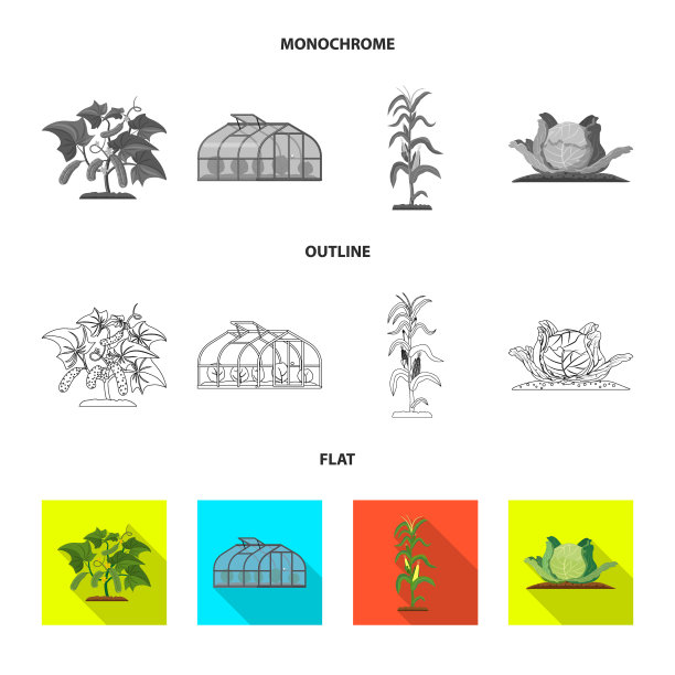 温室及植物标识设计图片下载