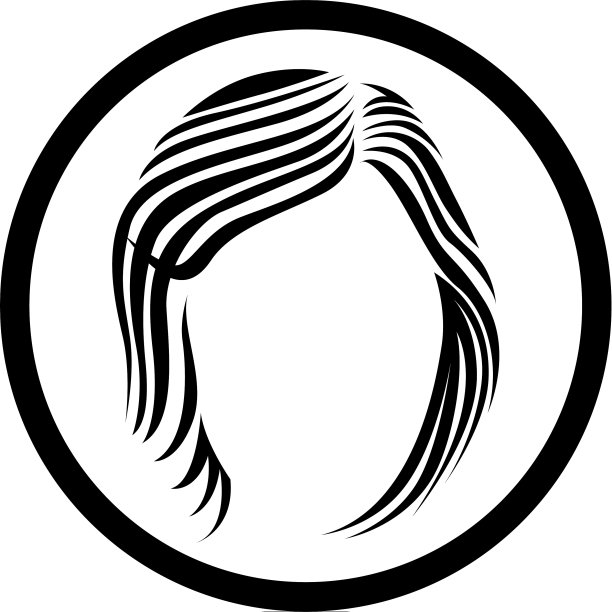 头发女人和脸的标志和符号图片下载